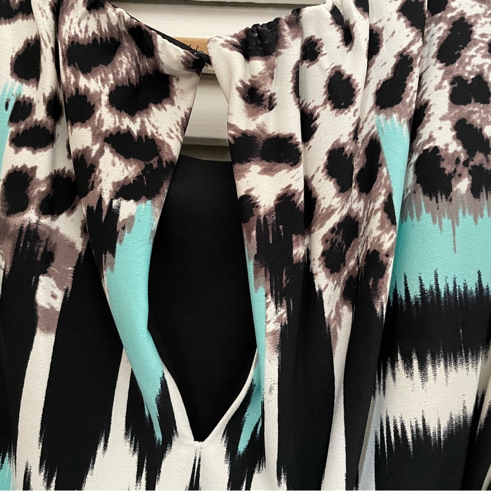 Maxi dress teal & black Roz&Ali 20W - Picture 5 of 7